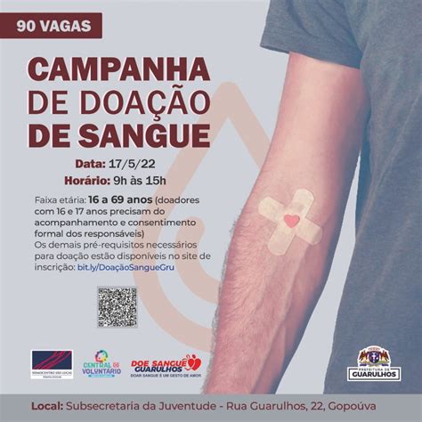 Prefeitura promove campanha de doação de sangue no dia 17 Click Guarulhos