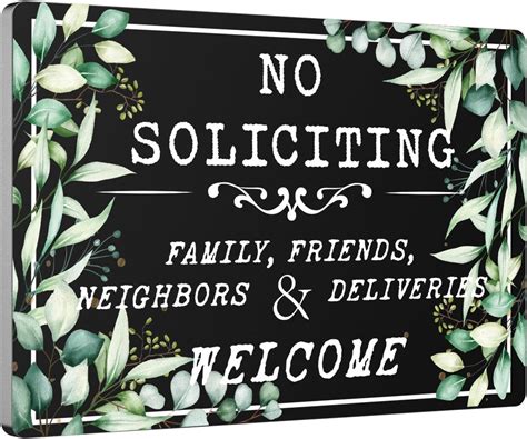 Amazon No Solicitation Signs For Front Door No Soliciting Mailbox