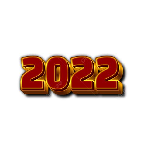 2022 Efecto De Estilo De Texto Editable 3d Png Efecto 2022 Elegante