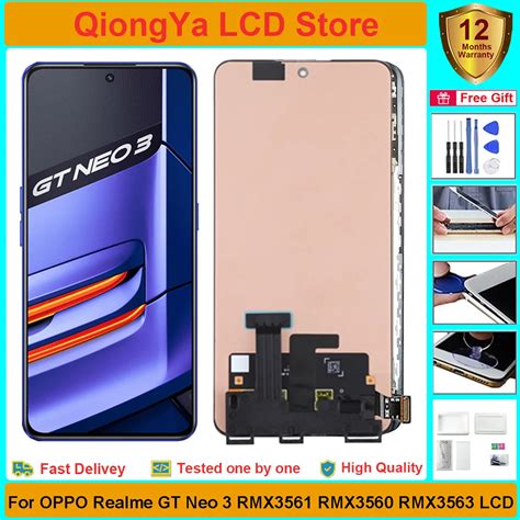 6 7 100 Original Gt Neo3 Display For OPPO Realme GT Neo 3 RMX3560