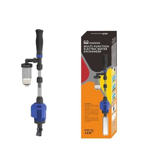 Bleu Aspirateur électrique à Siphon pour Aquarium nettoyeur de gravier