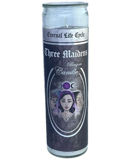 7 Day Glass Ritual Candle Three Maidens Benzoin Eternal Life Cycle Etsy