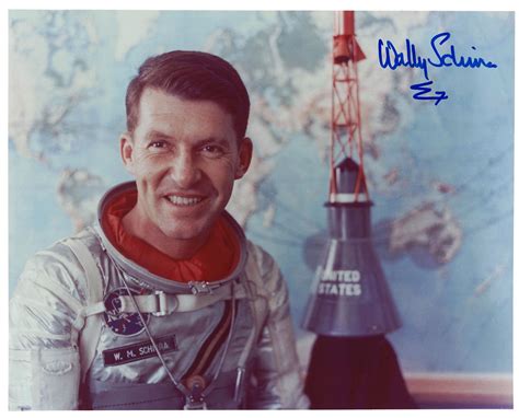 Wally Schirra Sigma 7 Signed Nasa Portrait