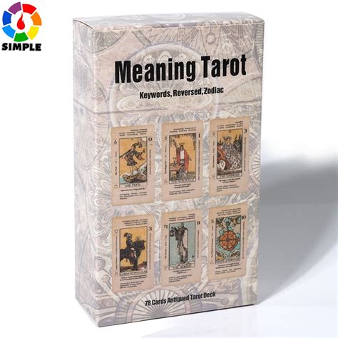 Tarot Card With Meaning On Them Beginner Tarot Keyword Antiqued Tarot