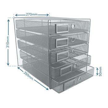 Sds Wire Mesh Filing System Drawer Silver