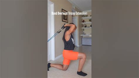 Overhead Resistance Band Tricep Extensions Youtube