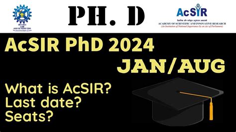 Acsir Phd Program Admission Phd Csir Labs Youtube