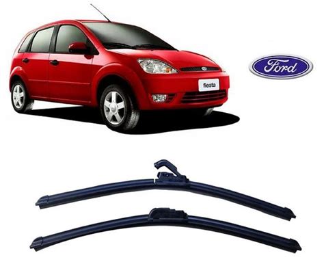 Par De Palhetas Limpador De Parabrisa Dianteiro Ford Fiesta 2003 2004