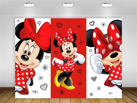 Painel Minnie Vermelha X M Impress O Lona Elo