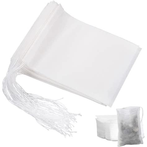 200 Pcs Sachet de Thé Vide Jetable Filtre à Thé avec Drawstring pour