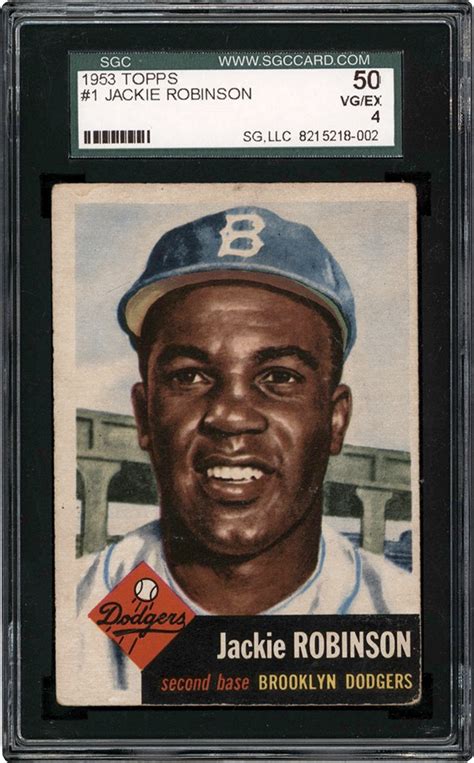 1953 Topps 1 Jackie Robinson SGC VG EX 4