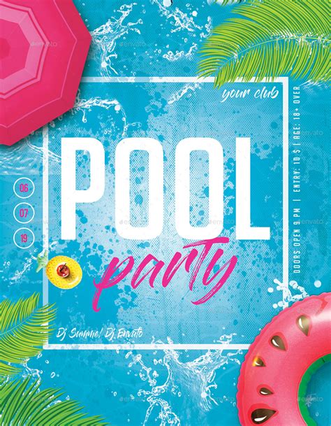 Pool Party Print Templates Graphicriver