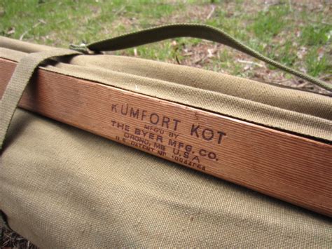 Vintage Folding Camp Cot Army Cot Kumfort Kot