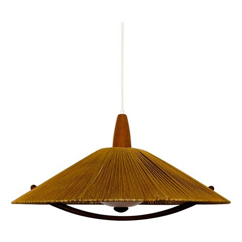 Teak And Jute Pendant At Stdibs