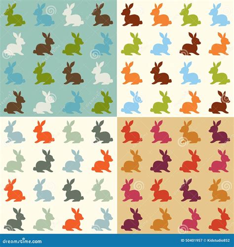 Seamless Rabbit Pattern Stock Vector Illustration Of Fabric 50401957