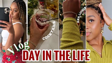 Day In The Life Vlog Ana Luisa Review Unboxing Christmas Cocktails