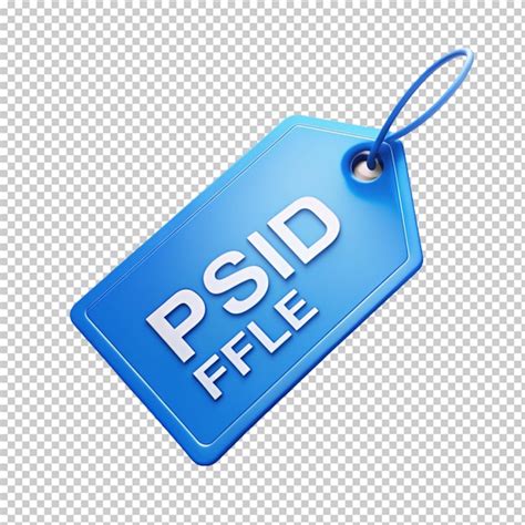 Una Etiqueta Azul Con La Palabra Archivo Psd Archivo Psd Premium