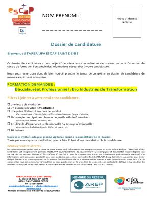 Remplissable En Ligne Dossier De Candidature Saint Omer Faxer Email