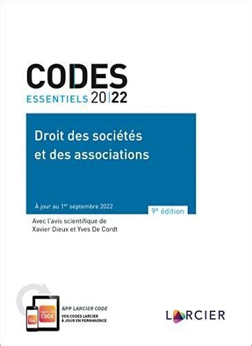 Code essentiel Droit des sociétés et des associations 2022 Literatura