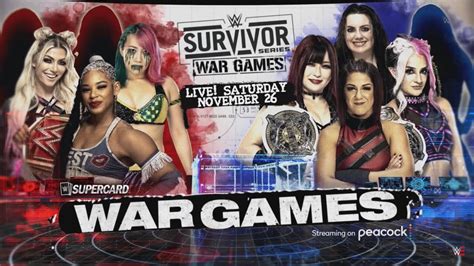 Wwe Survivor Series Wargames 2022 Team Bayley Vs Team Bianca Wargames Match Official Match Card