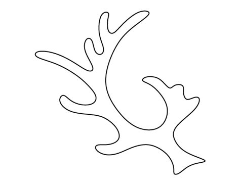 Printable Reindeer Antler Template