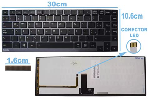 TECLADO TOSHIBA U845W CON BACKLIGTH SILVER LA