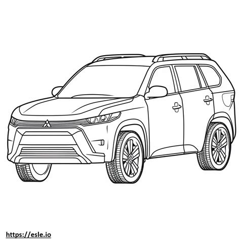 Mitsubishi Outlander 2wd 2024 Coloring Page