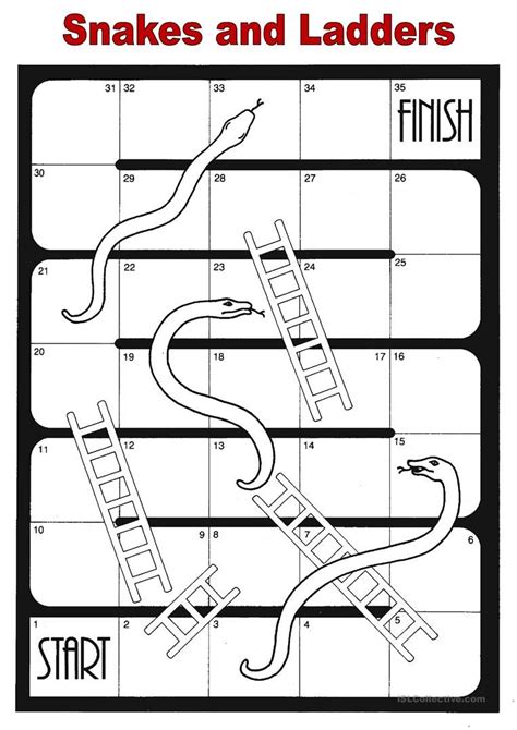 Snakes And Ladders Snakes And Ladders Board Game Template Snakes