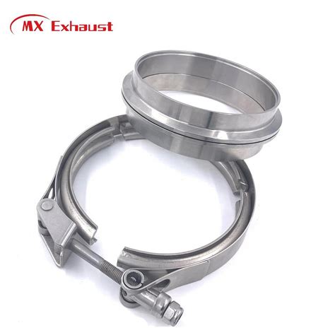 Universal Stainless Steel Car V Band Clamp Flange Kit High Quality