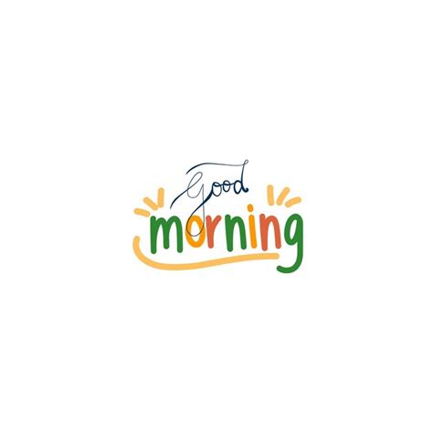 Premium Vector Good Morning Word Letter Sticker