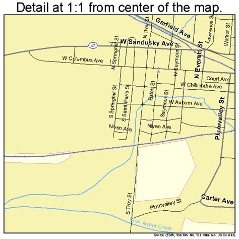 Bellefontaine Ohio Street Map 3905130