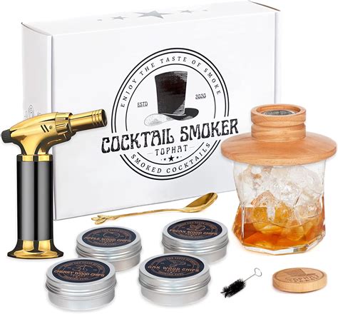 Smoke Top Cocktail Smoker Kit With Torch Delicious Wood Chips