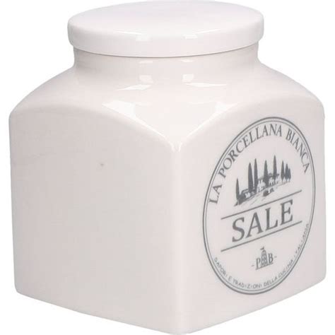 La Procellana Bianca Conserva Ceramic Salt Jar Interismo Online