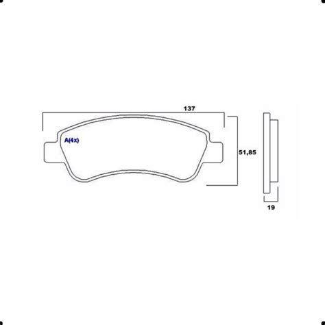 Pastilha Freio Dianteiro Citroen C4 C3 Xsara Peugeot 206 Asi Parts