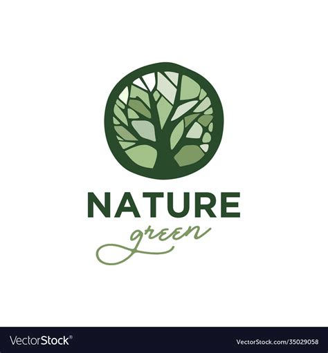 Tree nature logo environment eco green forest Vector Image