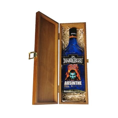 ABSINTHE LE DIABLE BLEU ABSYNT 0 7L 80 W SKRZYNCE DREWNIANEJ Super