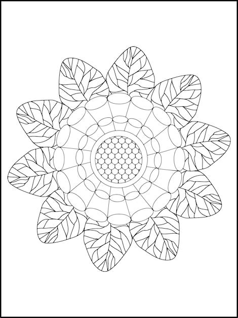 Page De Coloriage De Mandala De Fleur Int Rieur De Kdp De Livre De