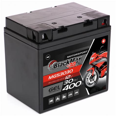 Motorradbatterie 30Ah BlackMax 30 Motorsport 53030 GEL 12V 300A EN EBay