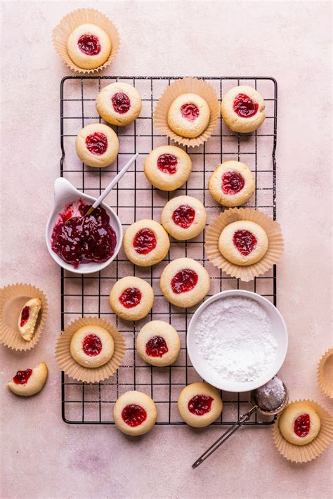 Jam Drop Shortbread Cookies Recipe Olive And Mango