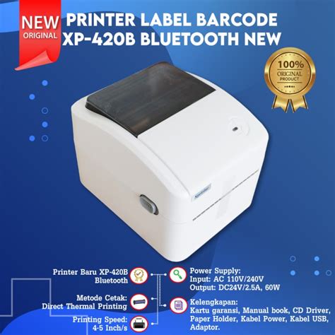 Jual Printer Label Barcode Thermal Xprinter Xp B Mm A Usb