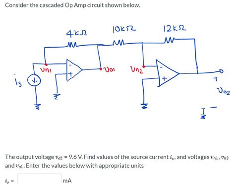 Solved Consider The Cascaded Op Circuit Shown Below Chegg