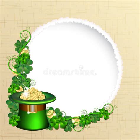 Green St Patrick S Day Hat With Clover Stock Vector Illustration Of Green Patrick 29345636