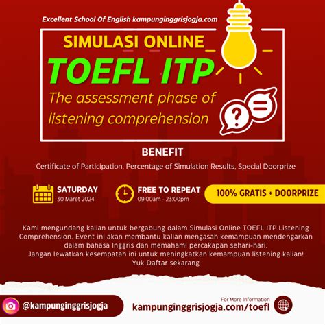 Simulasi Toefl Itp Assessment Kampunginggrisjogja