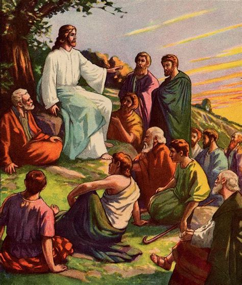 Jesus Preaching On A Hill Clip Art Library