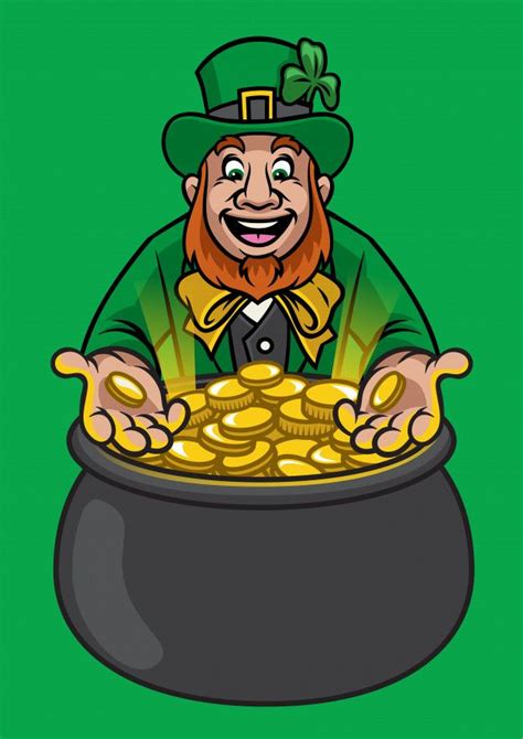 Premium Vector Leprechaun With Pot Of Gold Leprechaun Pot Of Gold