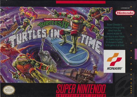 Teenage Mutant Ninja Turtles Iv Turtles In Time Complete Snes Game