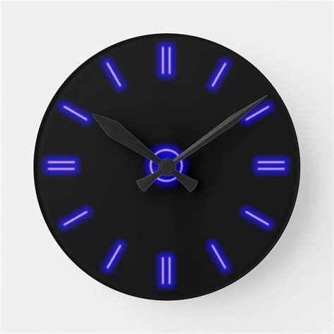 Blue Neon Clock Neon Clock Purple Clock Personalized