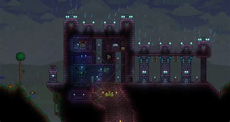 I renovated my dungeon entrance. It's kinda spooky-cozy-chic. : Terraria