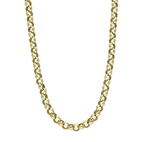 Mens 9ct Yellow Gold 19 Belcher Chain 18 3g Miltons Diamonds