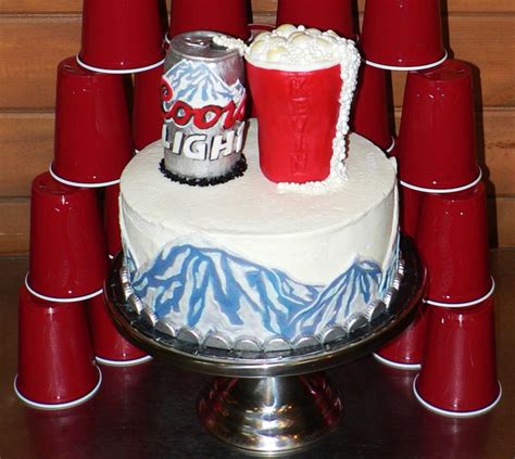 Coors Light Birthday Cake